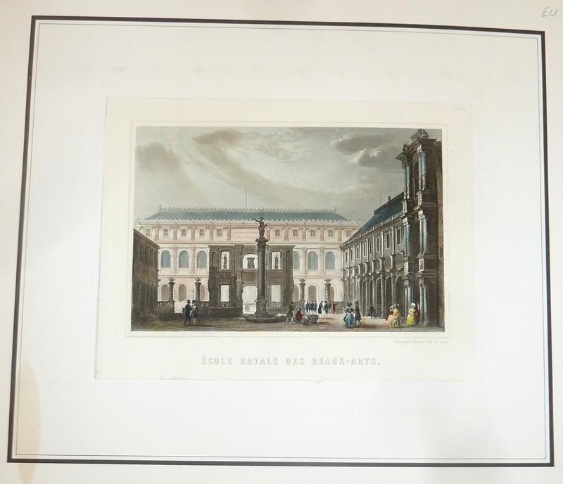 École Royale des Beaux-Arts (Gravure aquarellée)