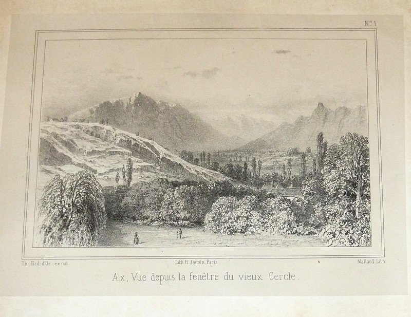 Livre ancien Savoie - Aix, vue depuis la fenêtre du vieux Cercle - Anonyme