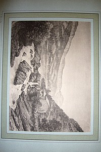 Cascade de Banger - Environs d'Aix-les-Bains (lithographie)