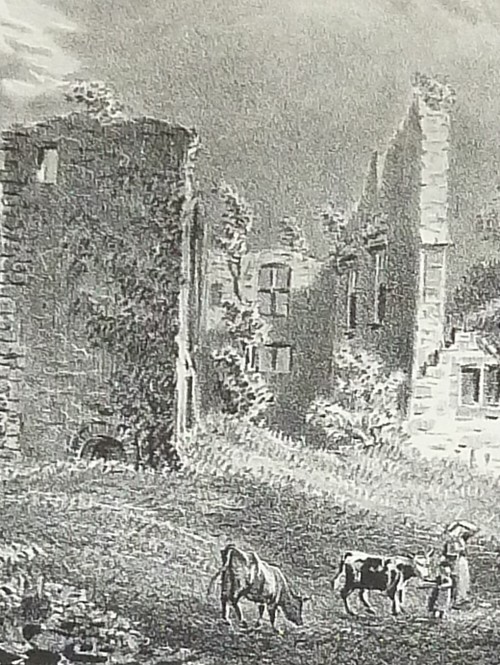 Ruines du Château du Bourget (Lithographie)