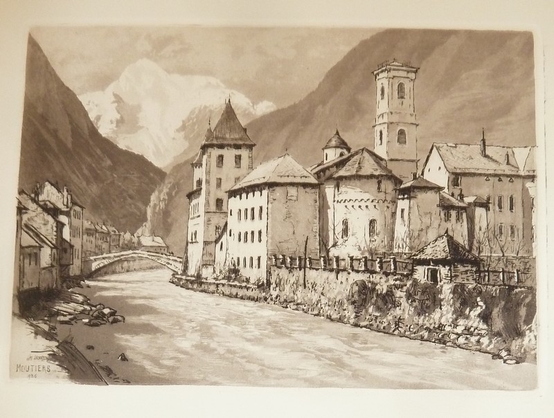 Livre ancien Savoie - Moutiers (eau-forte) - Drevet, Joanny