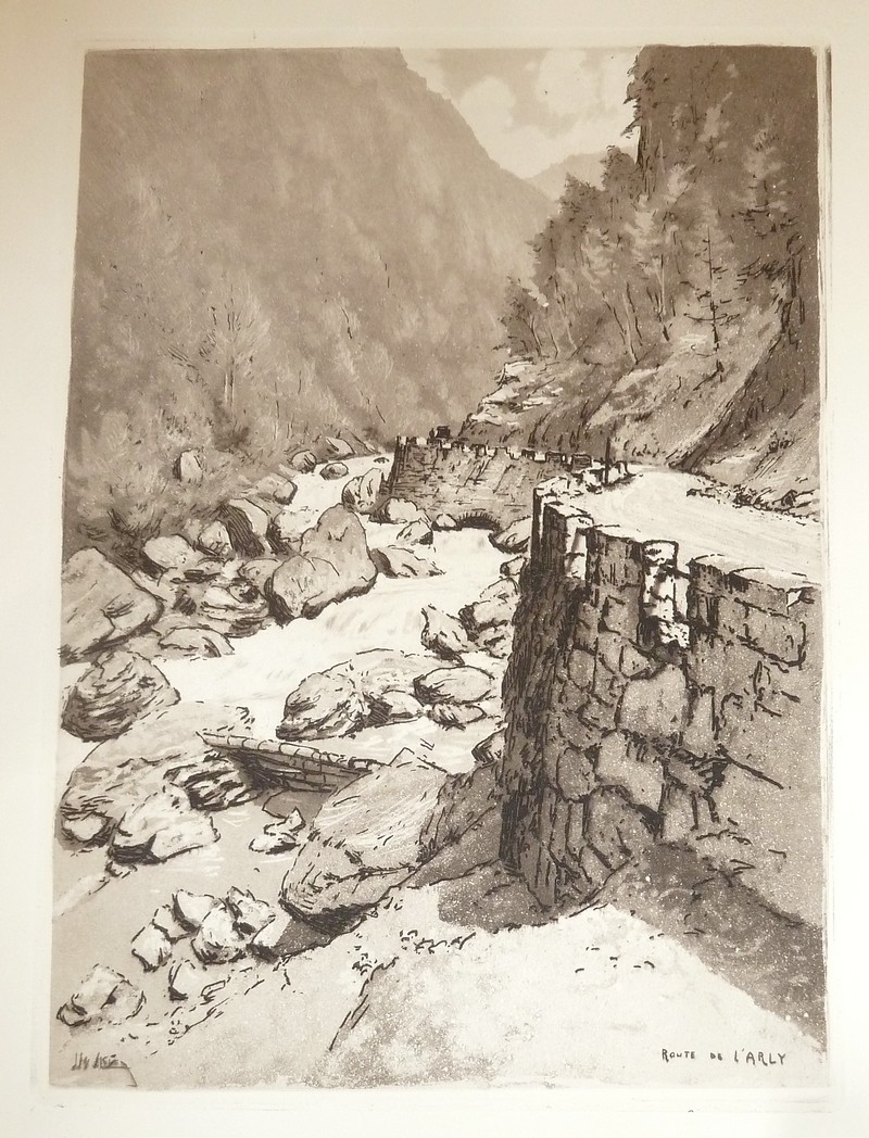 Livre ancien Savoie - Route de l'Arly (eau-forte) - Drevet, Joanny