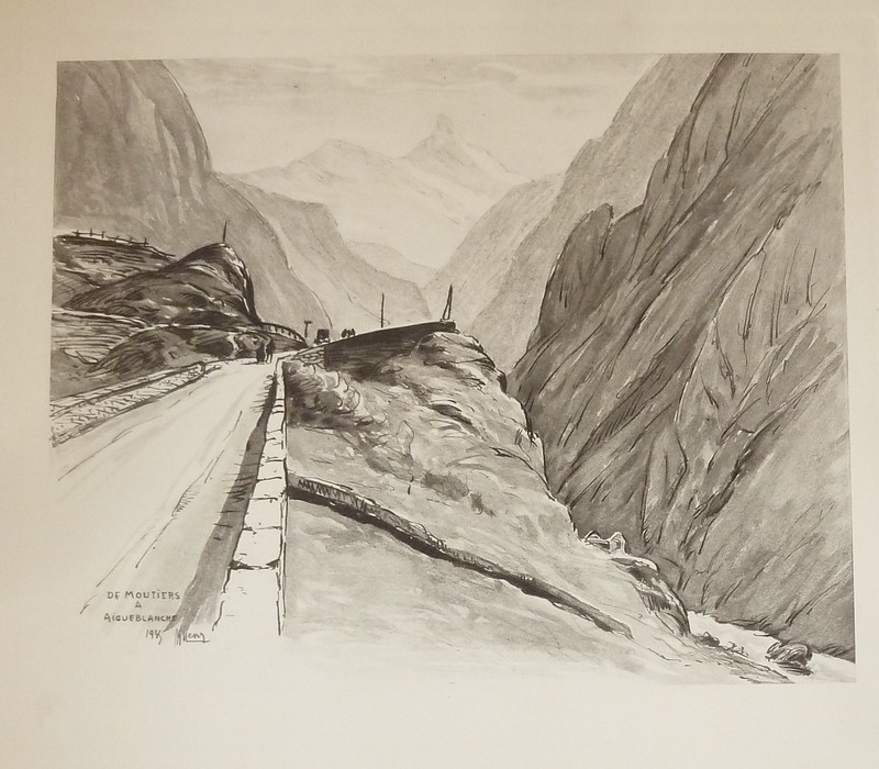 Route de Moutiers à Aigueblanche (gravure)