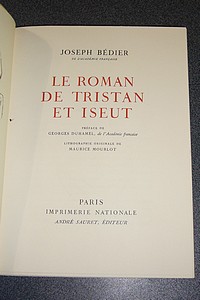 Le roman de Tristan et Iseut