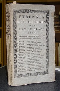 Étrennes religieuses pour l'an de grace 1809