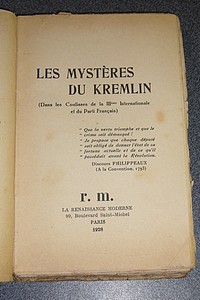 Les mystères du Kremlin (dans les coulisses de la IIIe internationale)