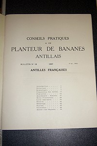 Conseils pratiques à un planteur de bananes antillais