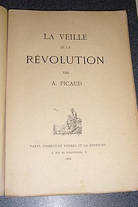 La veille de la Révolution