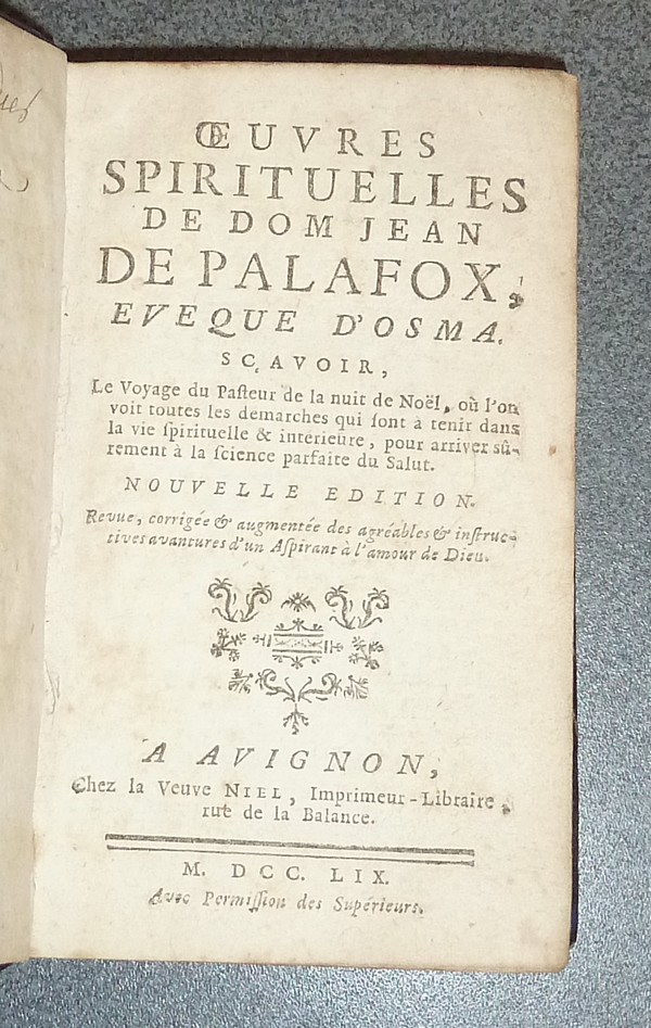 Oeuvres spirituelles, sc avoir, Le Voyage du Pasteur de la nuit de Noël, où l'on voit toutes les...