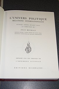 1968 - L'univers politique, relations internationales