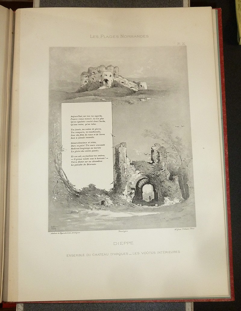 Les plages normandes illustrées - Dieppe (12 planches), illustrées par Toly, poésies de M. Adrien Dézamy