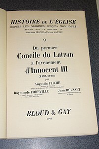 Du Premier Concile du Latran à l'avènement d'Innocent III (1123-1198)