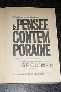 Lectures sur les problèmes de la pensée contemporaine