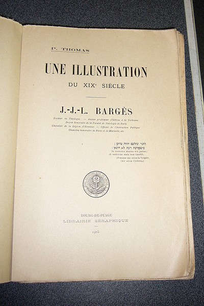 Une illustration du XIXe siècle. J.-J.-L. Bargès
