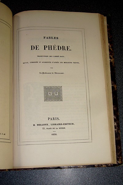 Fables de Phèdre - Fabularum Aesopiarum libri quinque