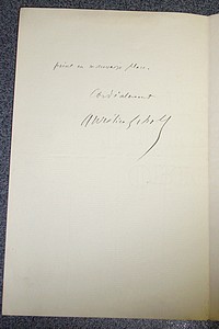 Lettre autographe signée