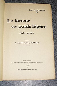 Le lancer des poids légers. Pêche sportive