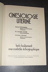 Cinésiologie utérine. Tests-traitement sous contrôle échographique