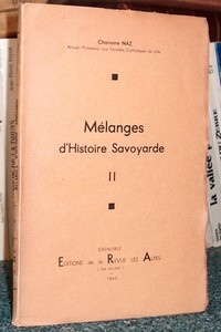 Mélanges d'Histoire savoyarde. Tome II