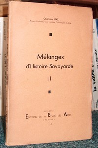 Mélanges d'Histoire savoyarde. Tome II