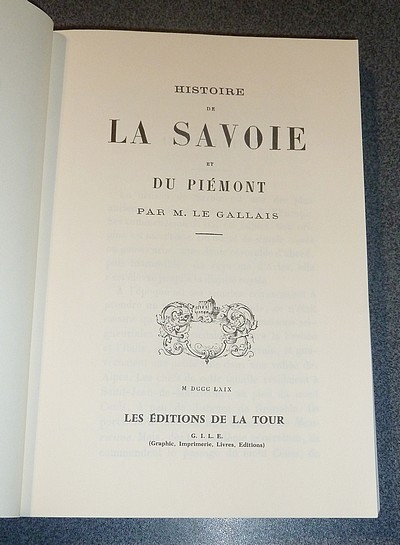 Histoire de la Savoie et du Piémont