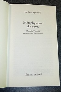 Métaphysique des sexes. Masculin - Féminin aux sources du christianisme