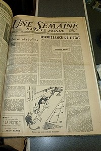 Journal « Une semaine dans le monde » du n° 39 du 4 janvier 1947 au n° 124 du 25 septembre 1948 (3 volumes in folio)