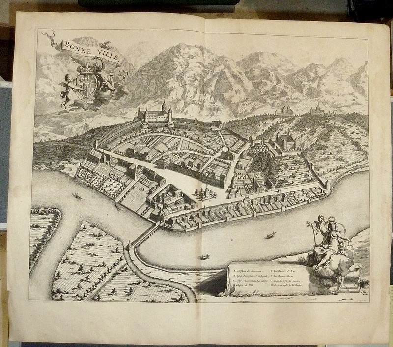 Livre ancien Savoie - Bonneville - Theatrum Sabaudiae - Blaeu - Borgonio