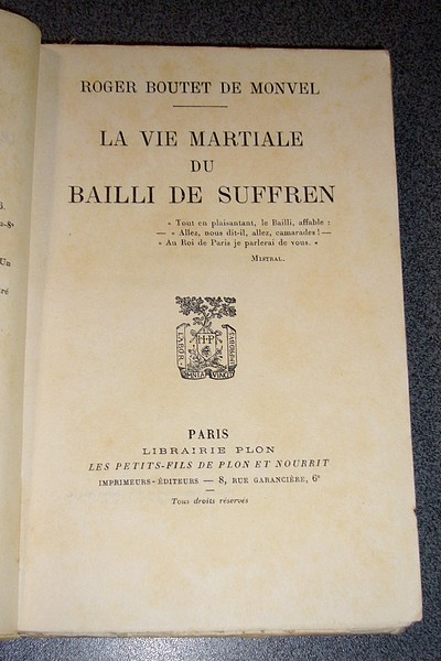 La vie martiale du Bailli de Suffren