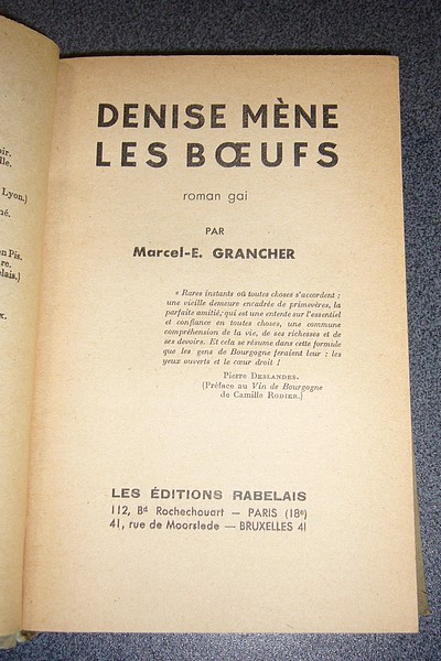 Denise mène les boeufs