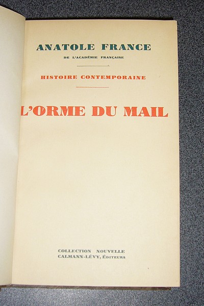 L'orme du Mail - Histoire contemporaine