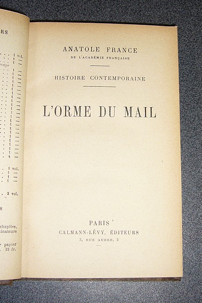 L'orme du Mail - Histoire contemporaine