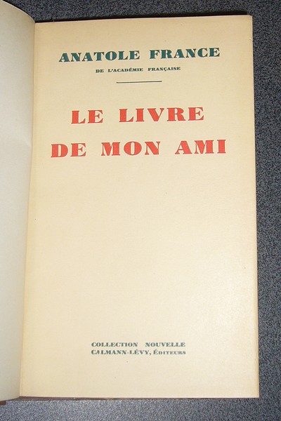 Le livre de mon ami