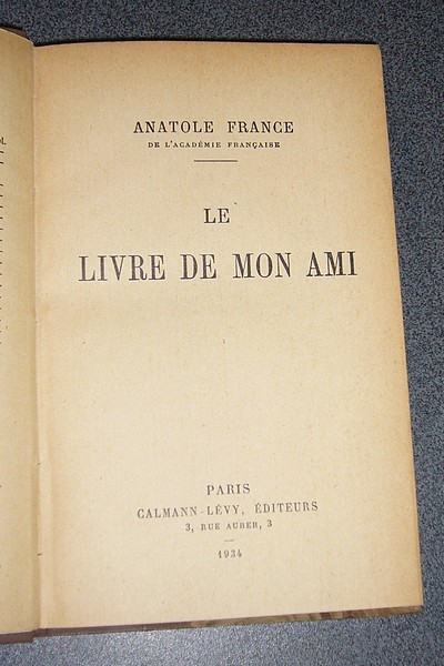 Le livre de mon ami