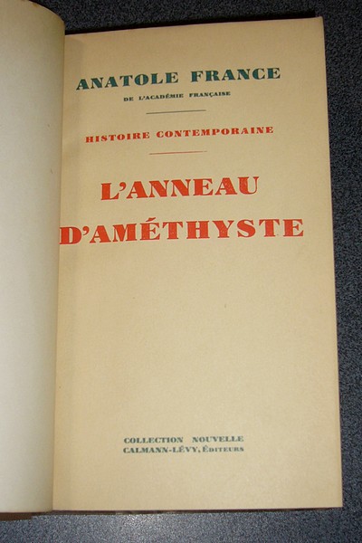 L'anneau d'améthyste