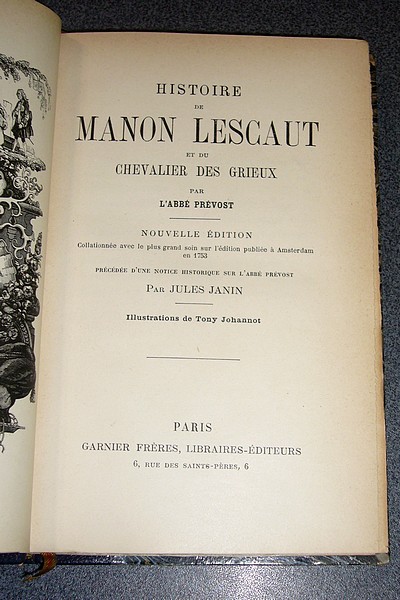 Histoire de Manon Lescault et du Chevalier des Grieux