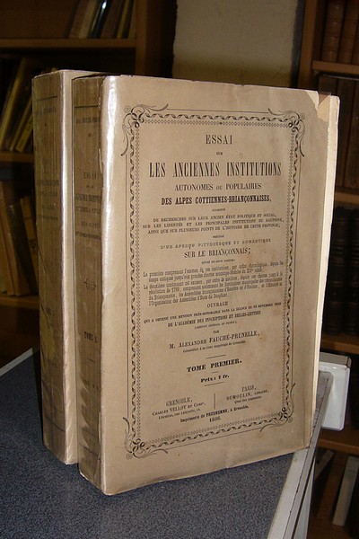 Livre ancien Savoie - Essai sur les anciennes institutions autonomes ou populaires des Alpes... - Fauché-Prunelle, Alexandre