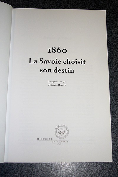 1860 la Savoie choisit son destin