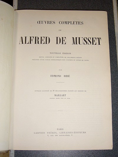 Oeuvres complètes de Alfred de Musset