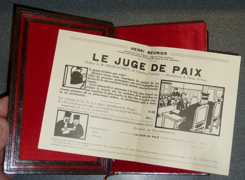 Le Juge de Paix (édition originale avec manuscrit)