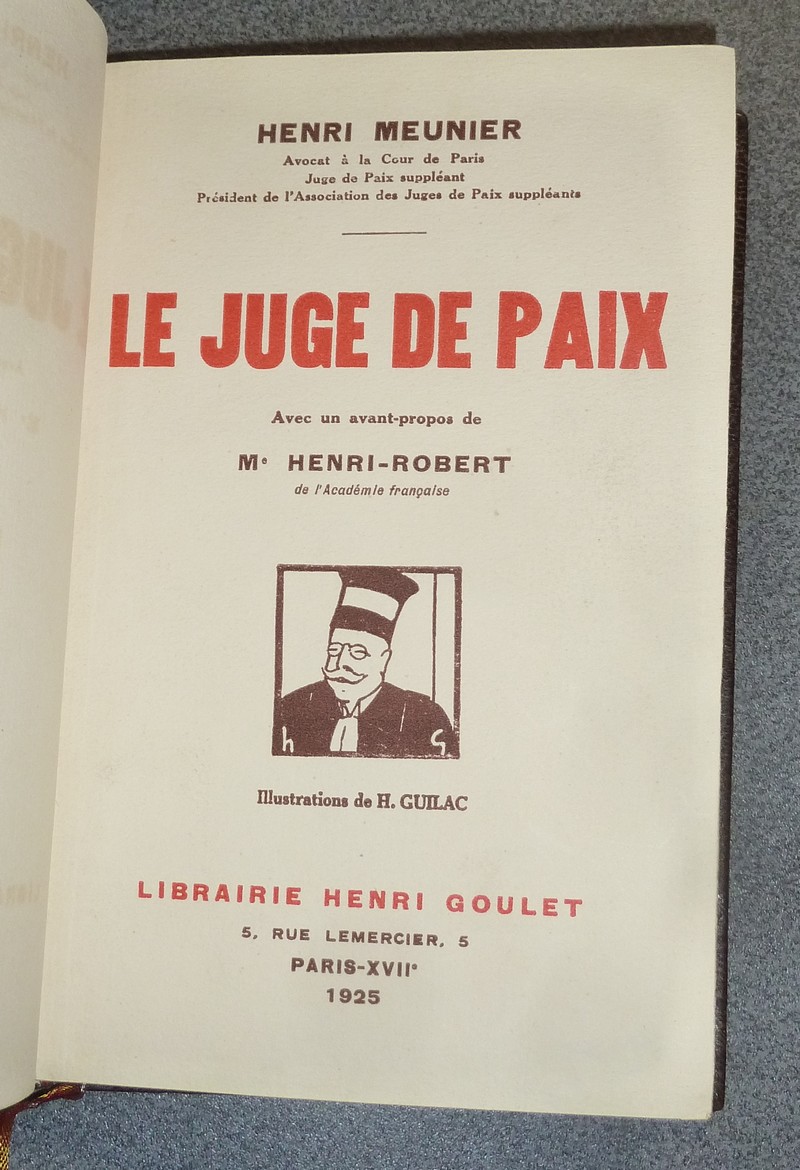 Le Juge de Paix (édition originale avec manuscrit)