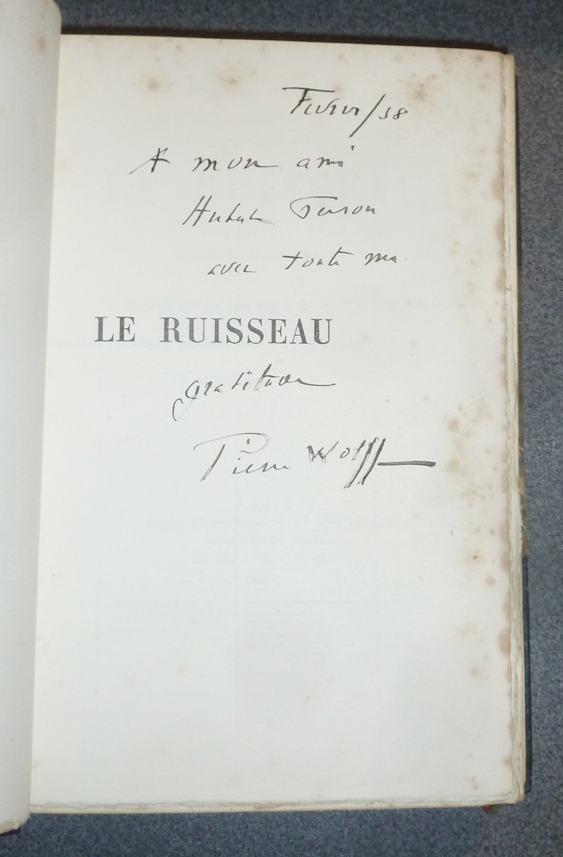 Le ruisseau (avec une partie du manuscrit original « Acte II »)