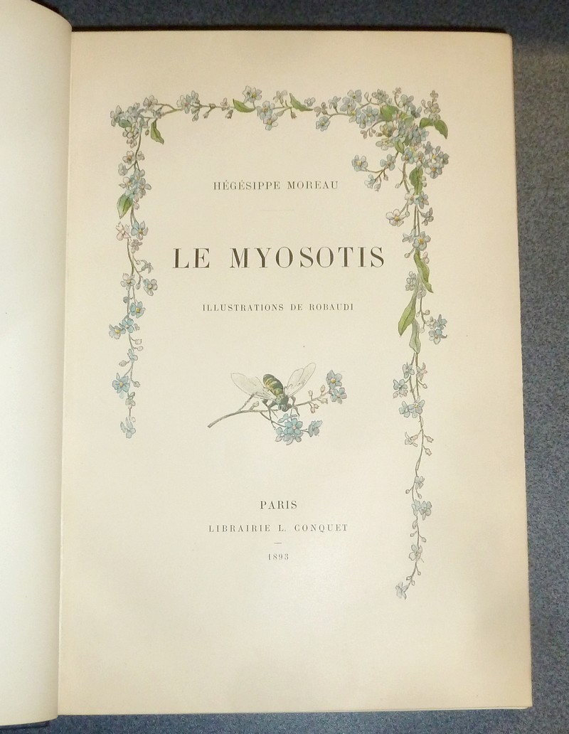 Le Myosotis. Petits contes et petits vers (Exemplaire sur Chine avec double état des illustrations - Reliure en maroquin signée)
