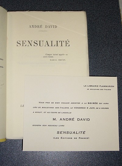 Sensualité (édition originale - Longue dédicace)