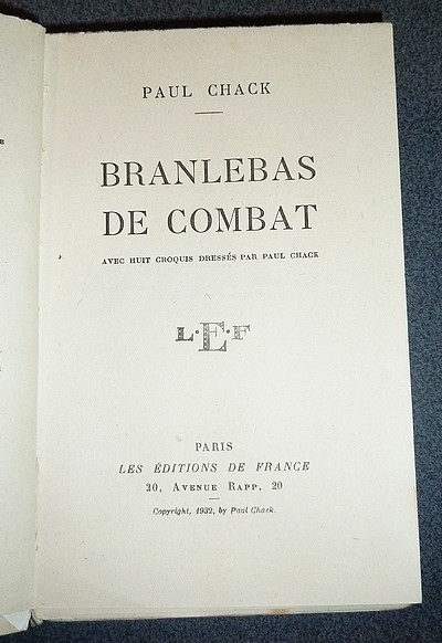 Branlebas de combat (Édition originale avec hommage signé par l'auteur)