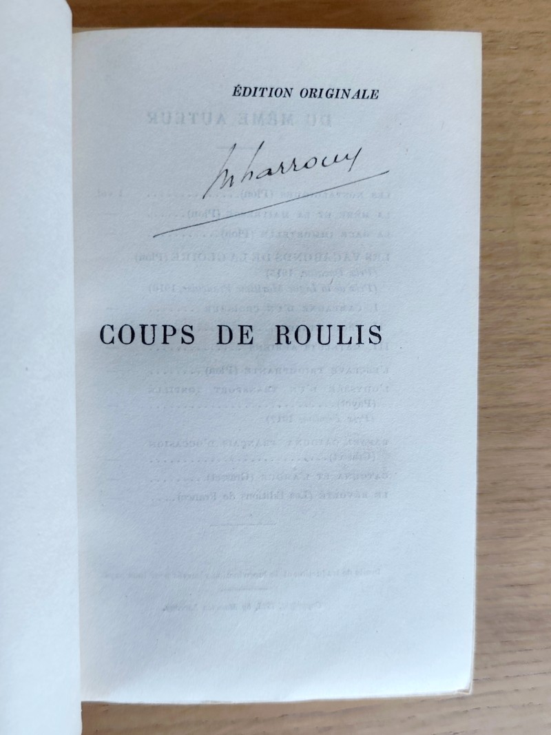 Coups de roulis (édition originale dédicacée)