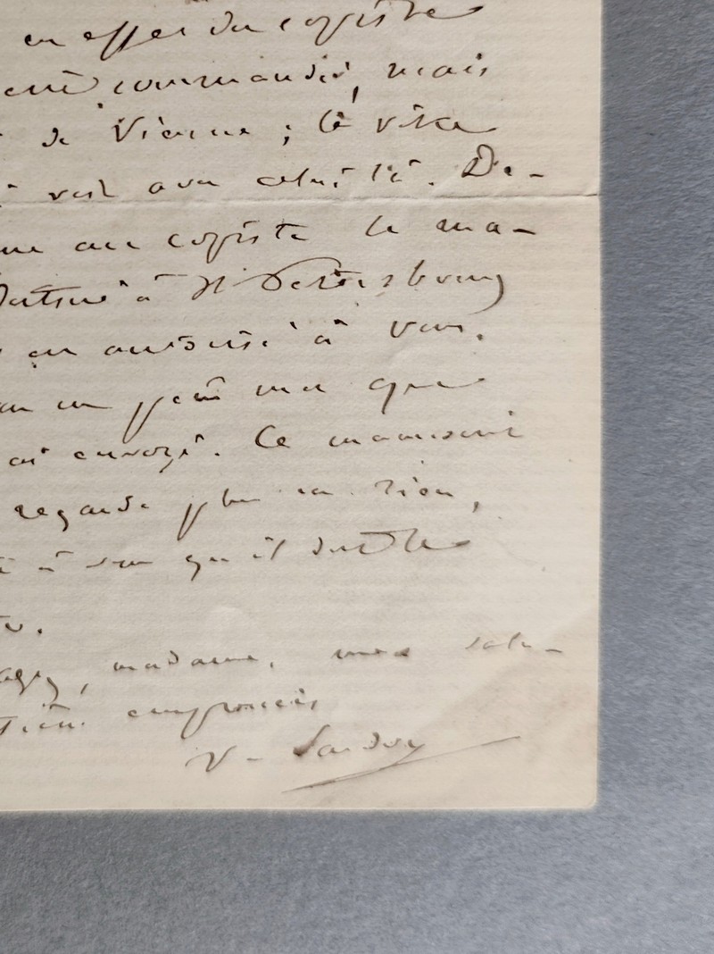 Lettre autographe signée
