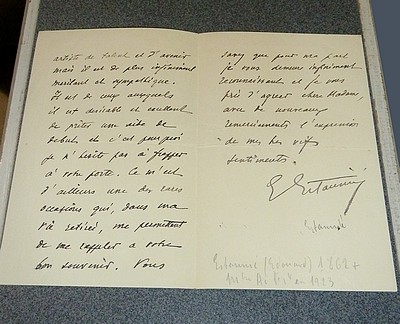 Lettre autographe signée, 3 pages