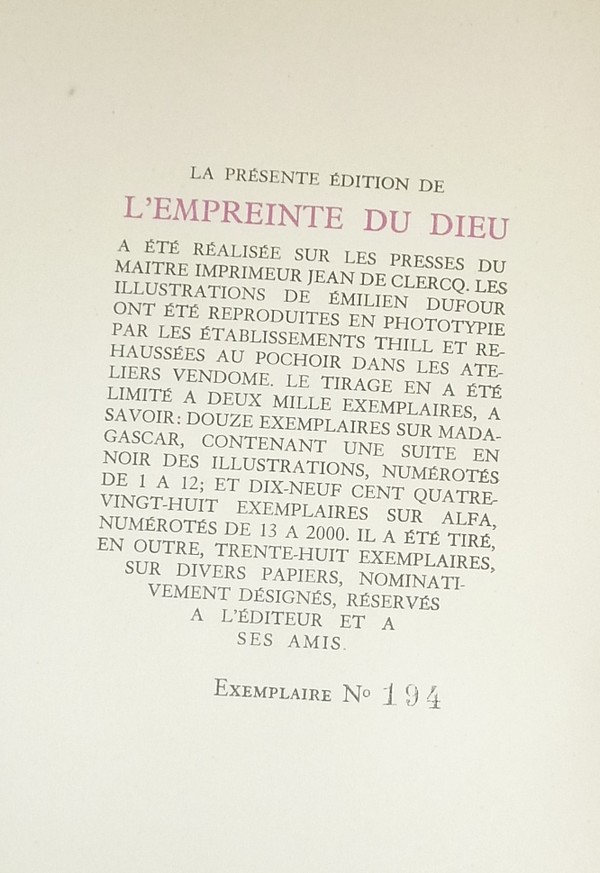 L'empreinte de Dieu