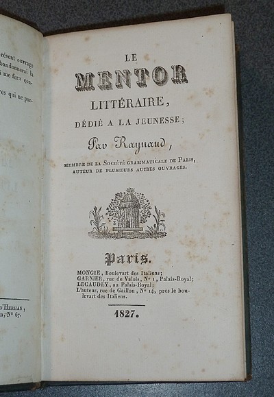 Le Mentor littéraire, dédié à la Jeunesse